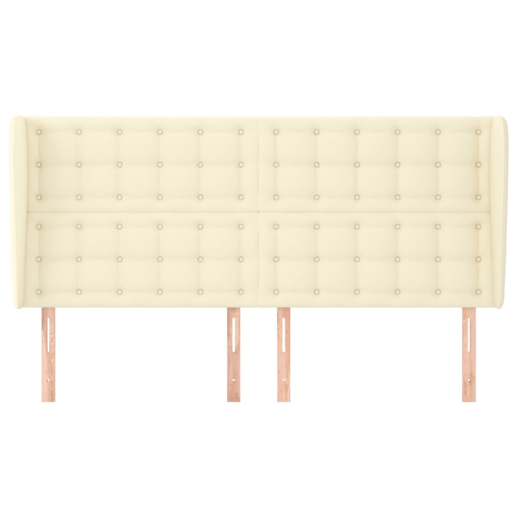 Tête de lit avec oreilles Crème 203x23x118/128 cm Similicuir - XIOS