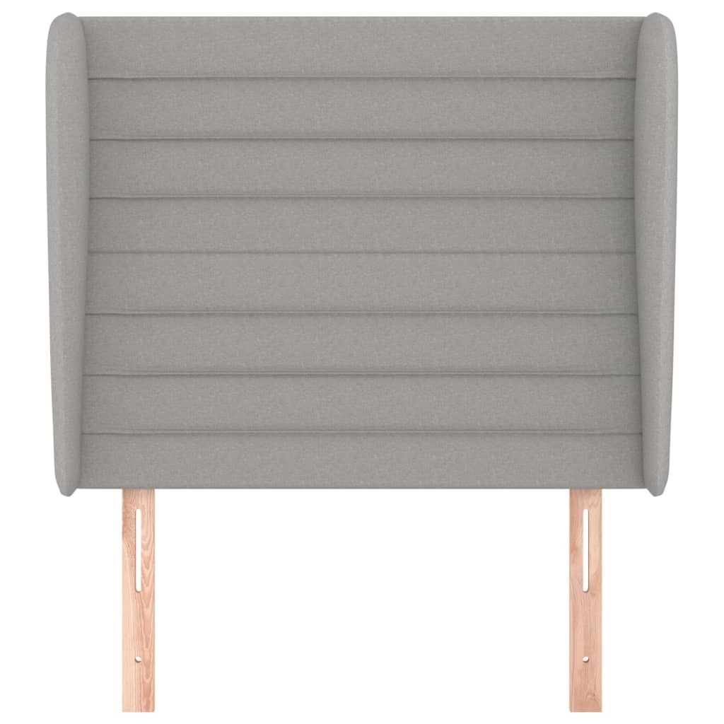 Tête de lit avec oreilles Gris clair 83x23x118/128 cm Tissu - XIOS