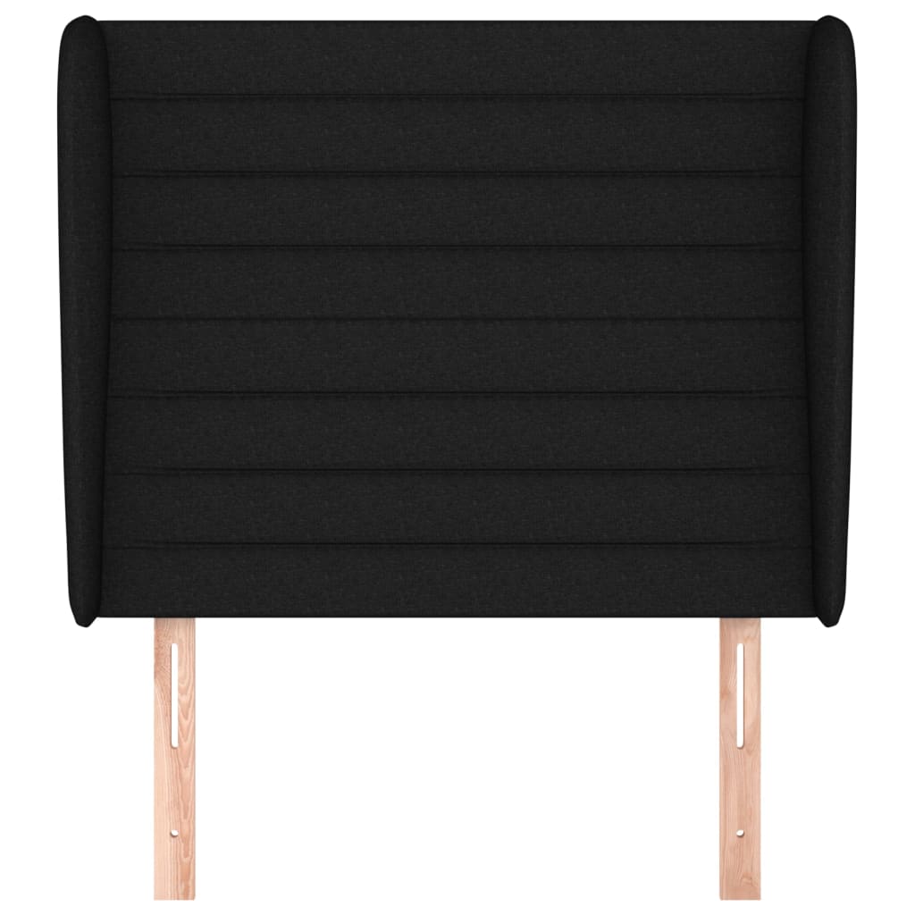 Tête de lit avec oreilles Noir 83x23x118/128 cm Tissu - XIOS