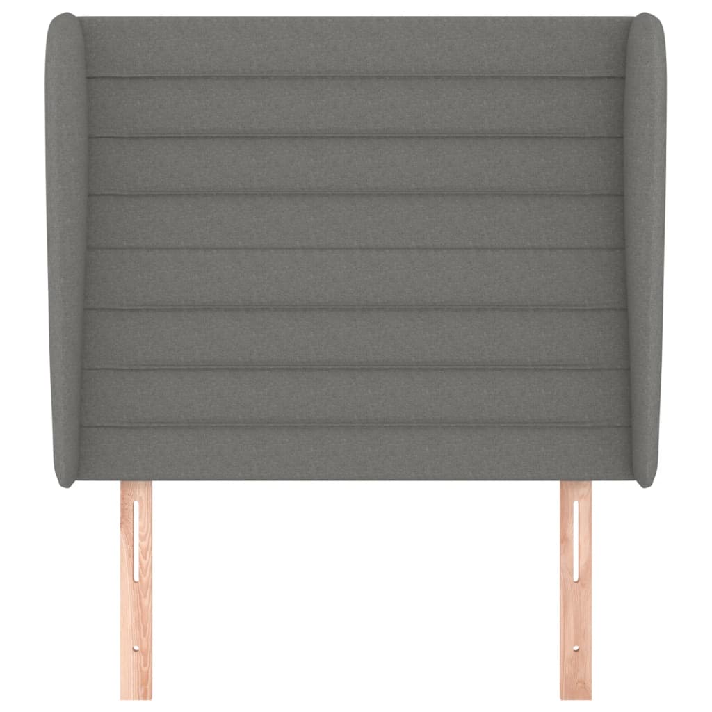 Tête de lit avec oreilles Gris foncé 93x23x118/128 cm Tissu - XIOS