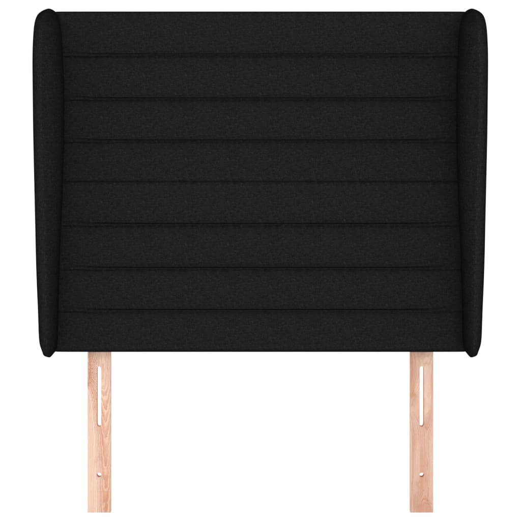 Tête de lit avec oreilles Noir 93x23x118/128 cm Tissu - XIOS