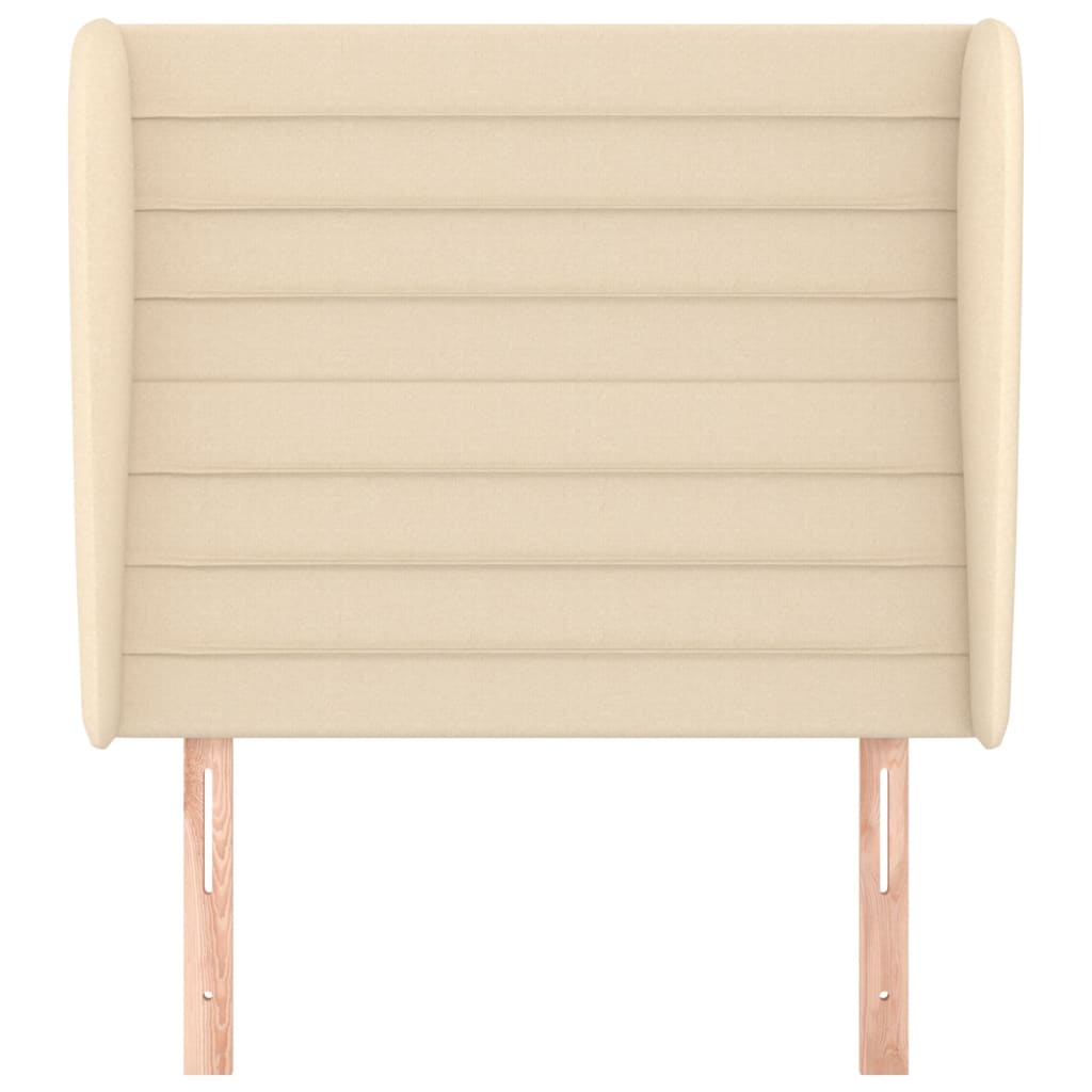 Tête de lit avec oreilles Crème 103x23x118/128 cm Tissu - XIOS