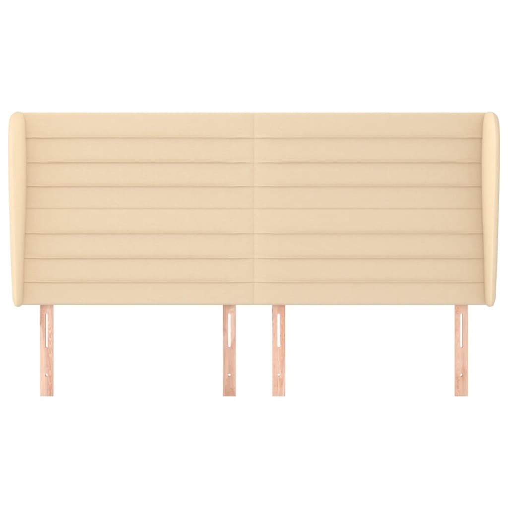 Tête de lit avec oreilles Crème 163x23x118/128 cm Tissu - XIOS