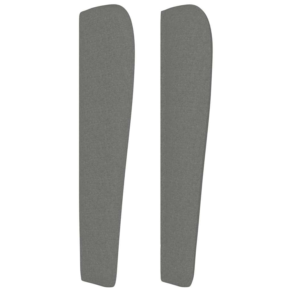 Tête de lit avec oreilles Gris foncé 183x23x118/128 cm Tissu - XIOS