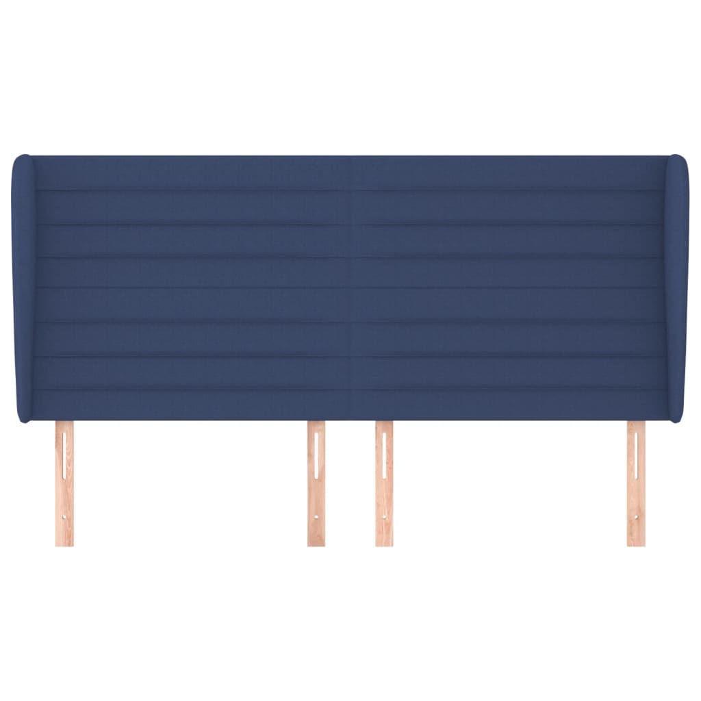 Tête de lit avec oreilles Bleu 183x23x118/128 cm Tissu - XIOS