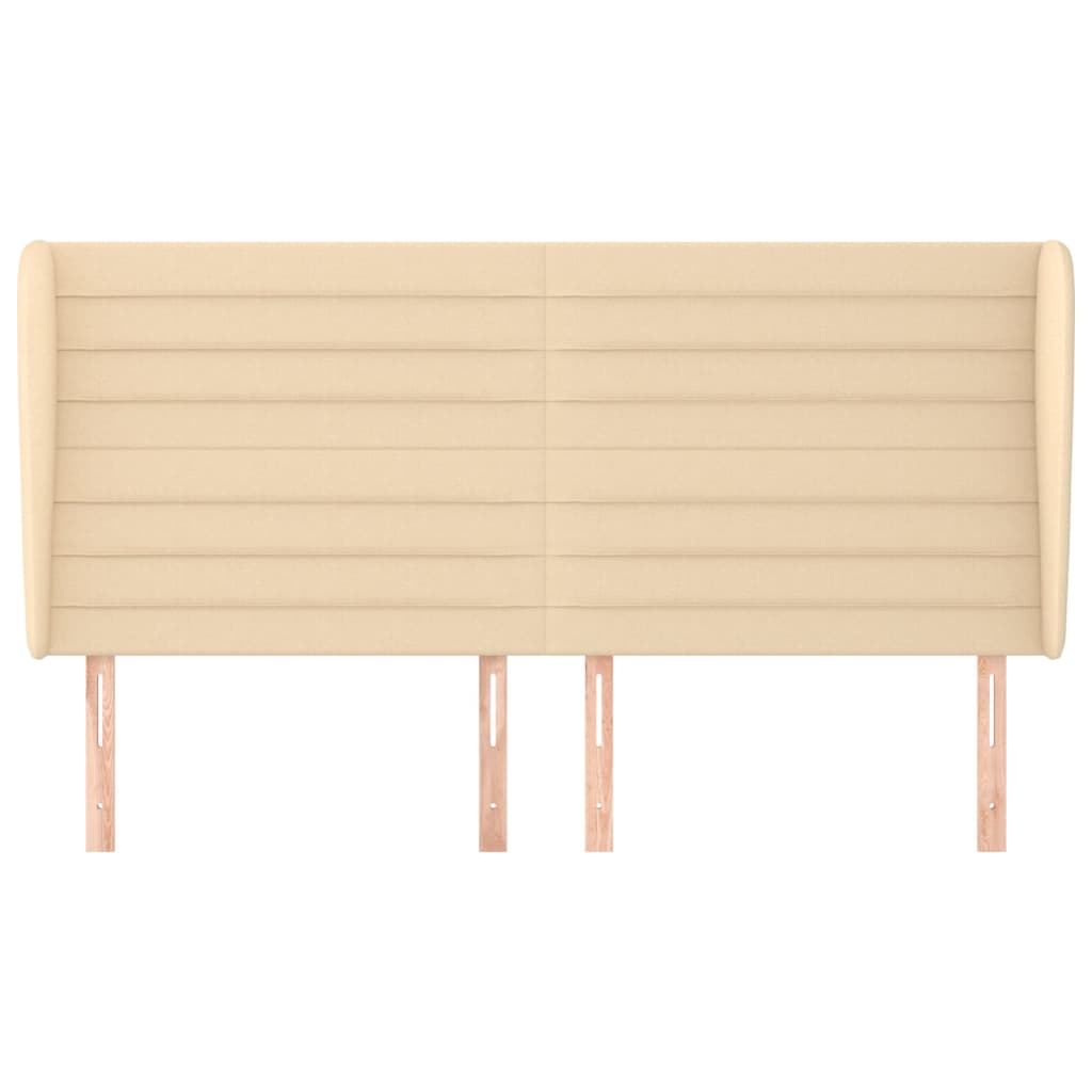 Tête de lit avec oreilles Crème 203x23x118/128 cm Tissu - XIOS