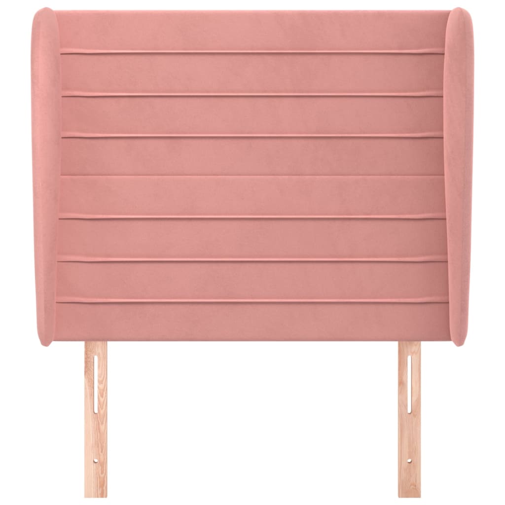 Tête de lit avec oreilles Rose 103x23x118/128 cm Velours - XIOS