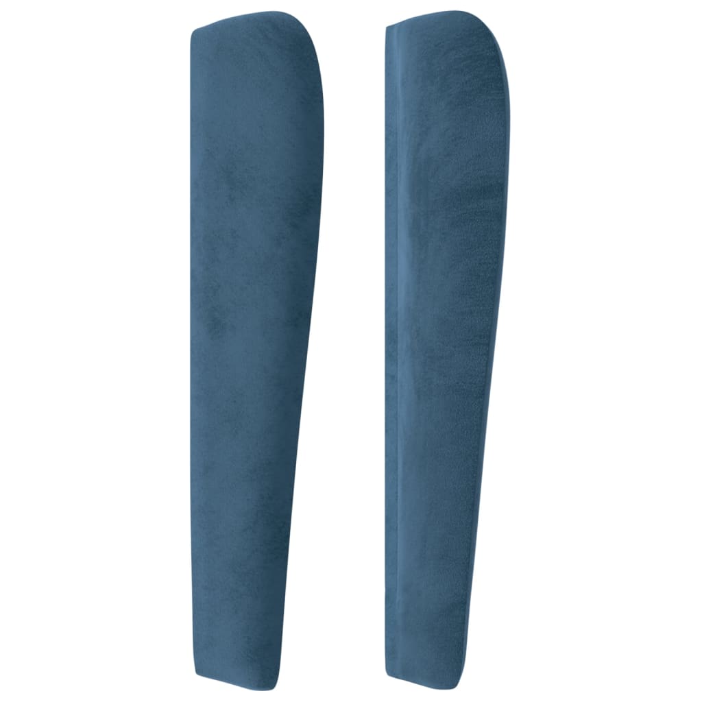 Tête de lit avec oreilles Bleu foncé 203x23x118/128 cm Velours - XIOS