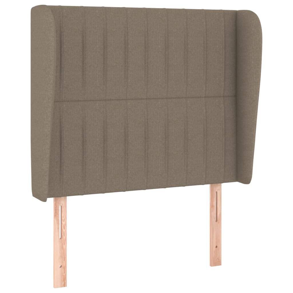 Tête de lit avec oreilles Taupe 83x23x118/128 cm Tissu Têtes et pieds de lit vidaXL