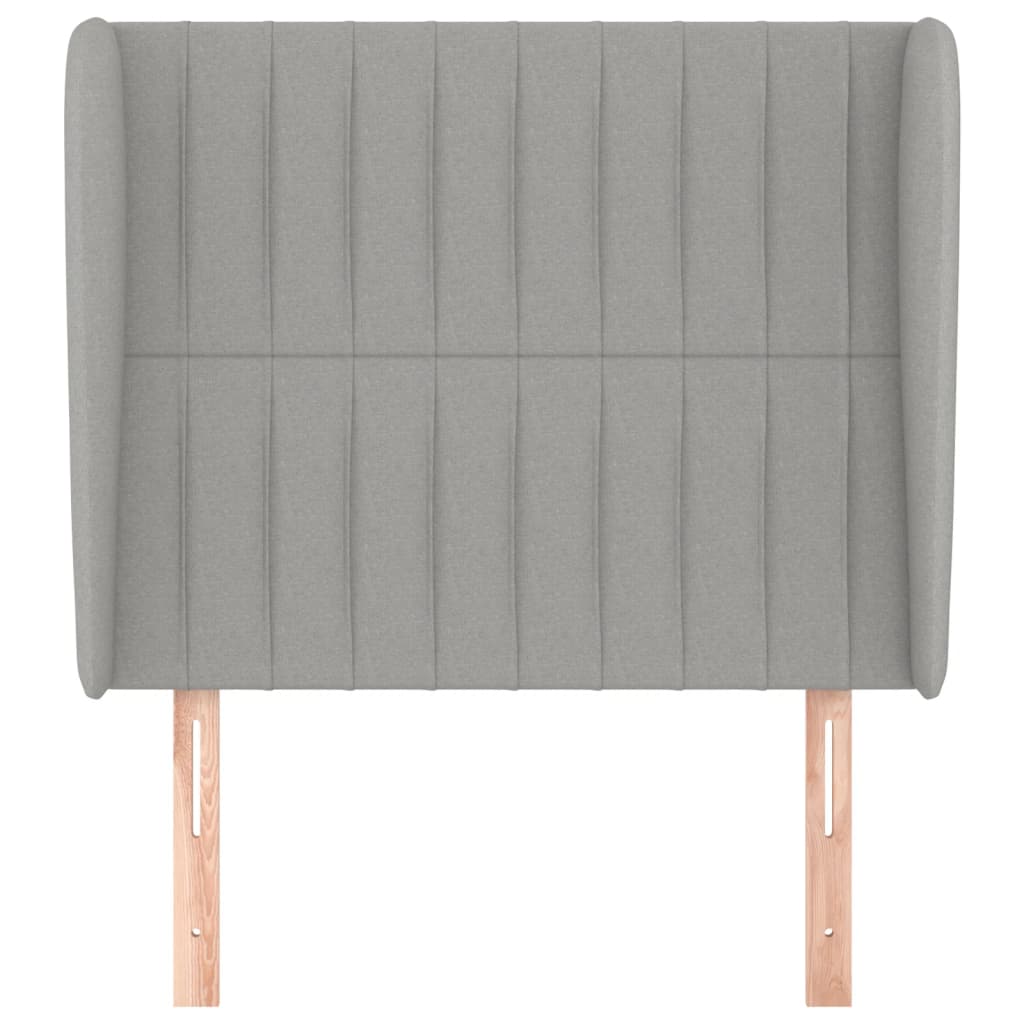 Tête de lit avec oreilles Gris clair 93x23x118/128 cm Tissu - XIOS
