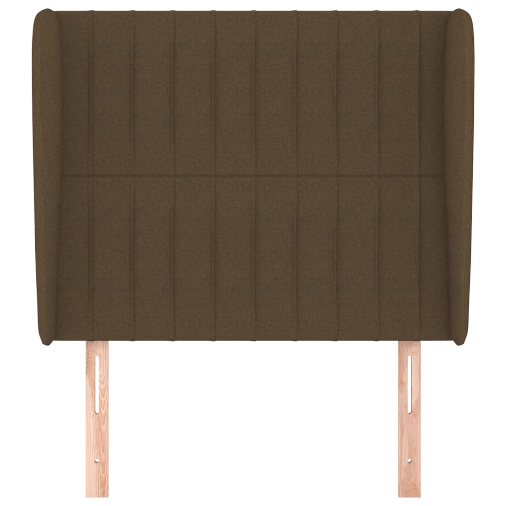 Tête de lit avec oreilles Marron foncé 93x23x118/128 cm Tissu - XIOS