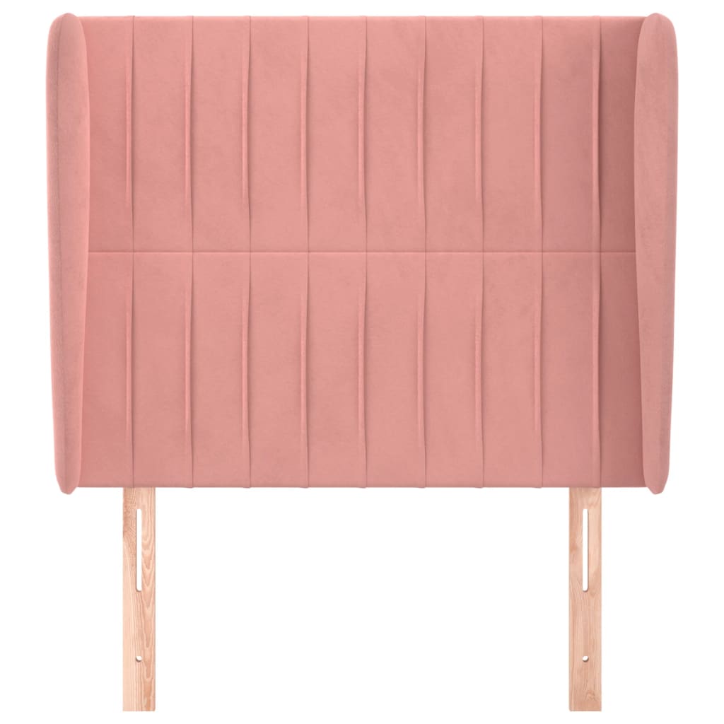 Tête de lit avec oreilles Rose 83x23x118/128 cm Velours - XIOS