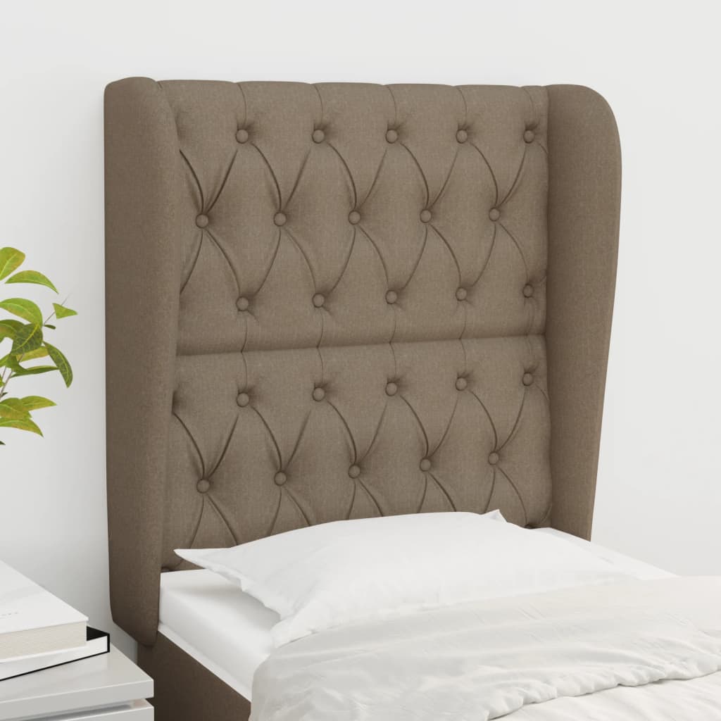 Tête de lit avec oreilles Taupe 83x23x118/128 cm Tissu - XIOS