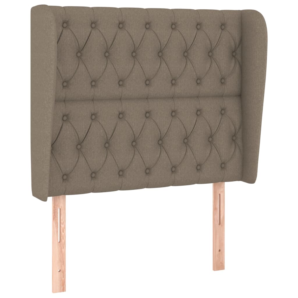 Tête de lit avec oreilles Taupe 103x23x118/128 cm Tissu - XIOS