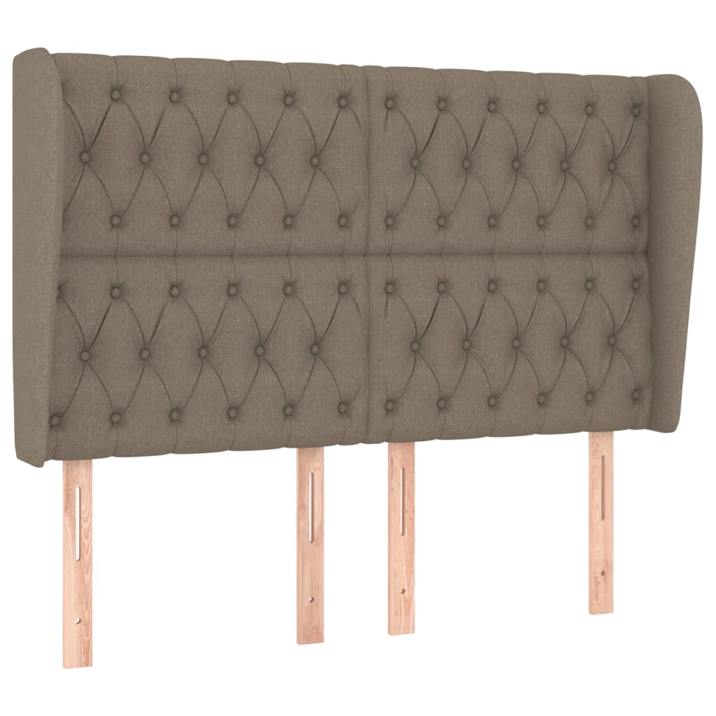 Tête de lit avec oreilles Taupe 163x23x118/128 cm Tissu - XIOS