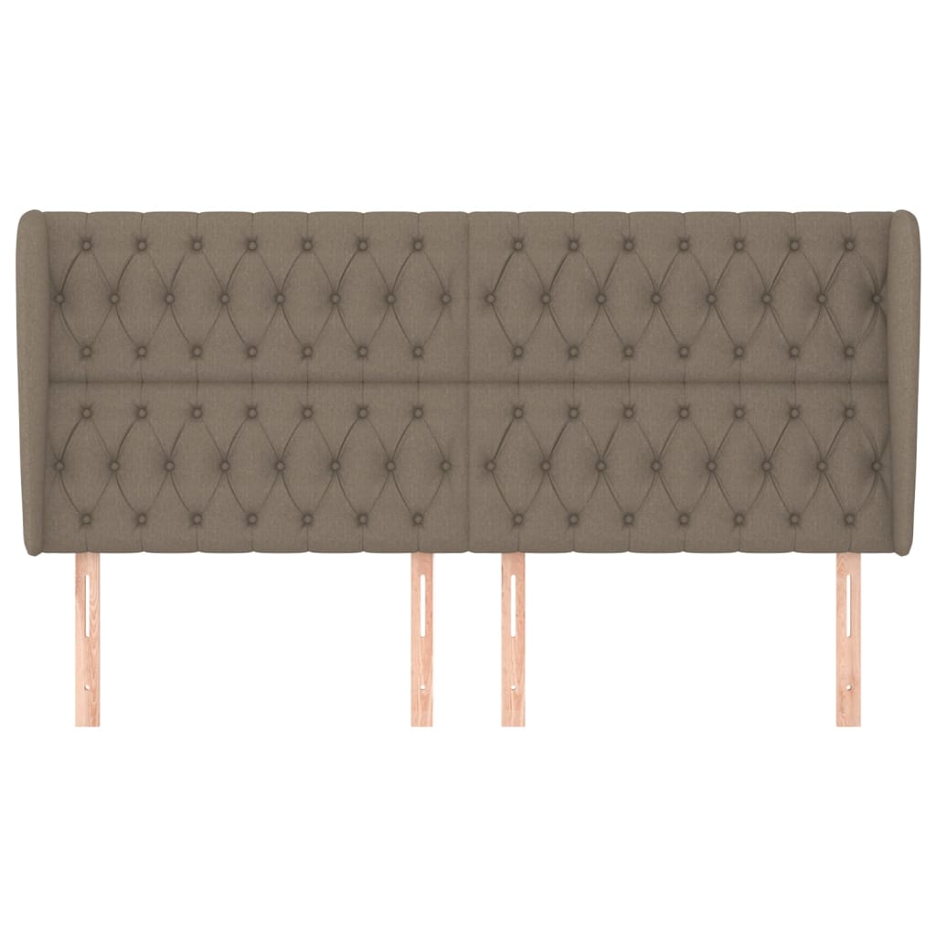 Tête de lit avec oreilles Taupe 203x23x118/128 cm Tissu - XIOS