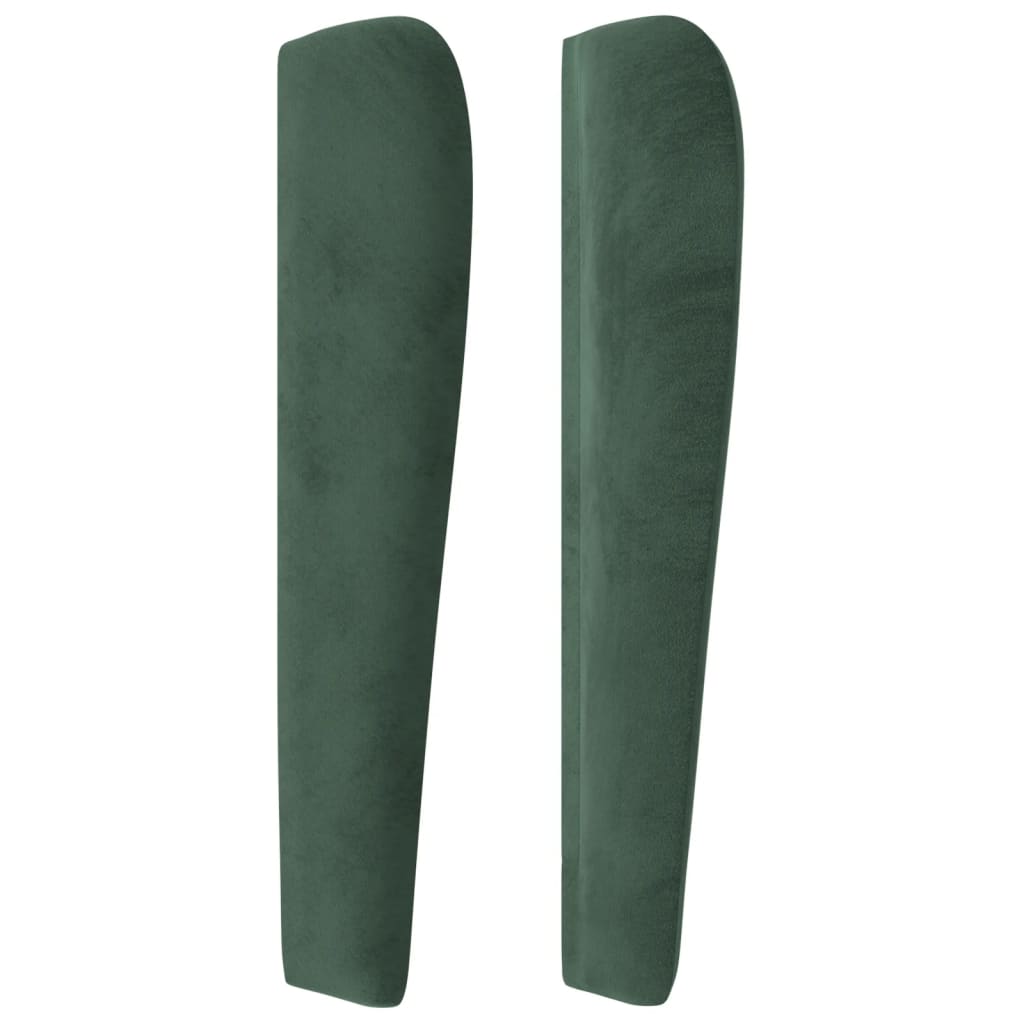Tête de lit avec oreilles Vert foncé 83x23x118/128 cm Velours Têtes et pieds de lit vidaXL