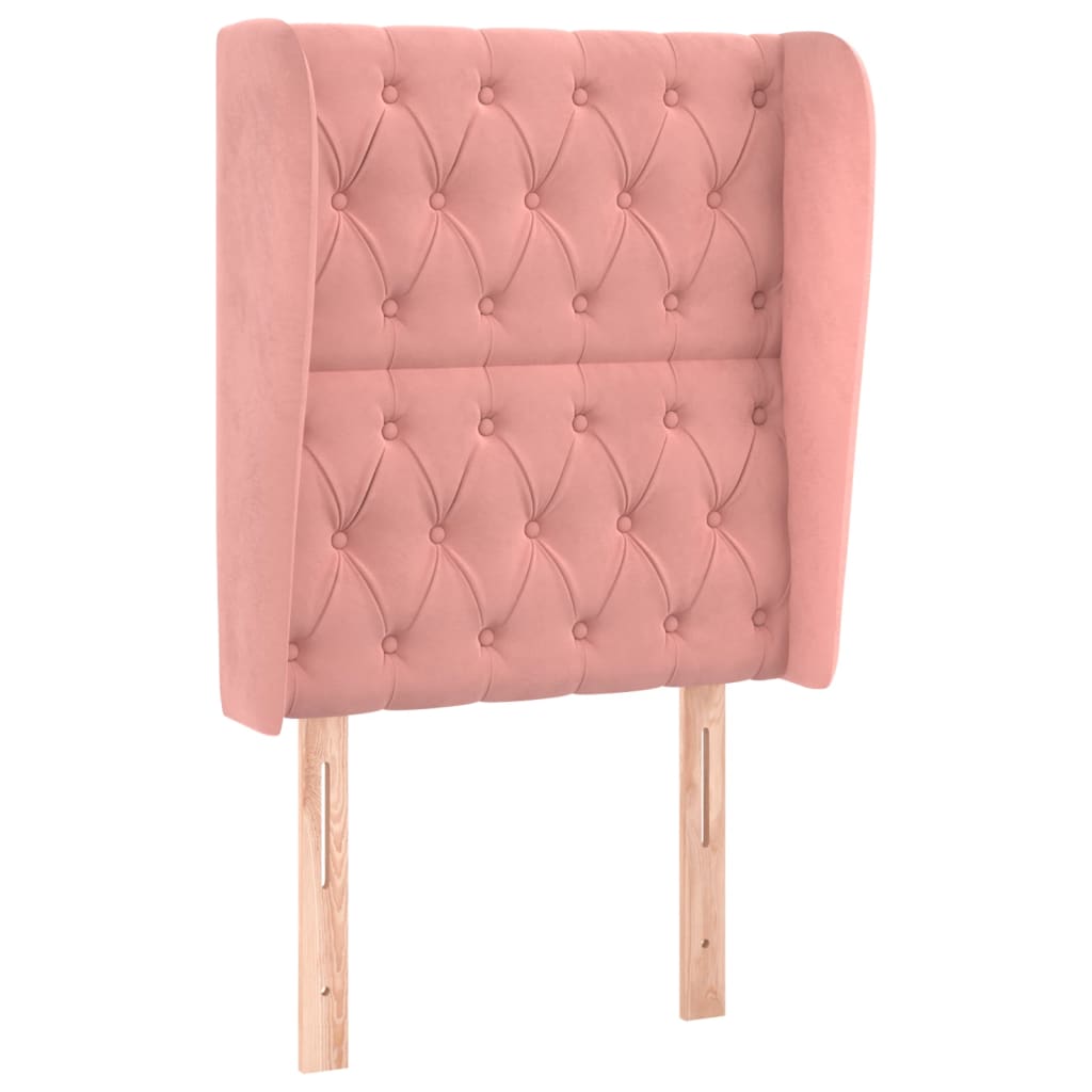 Tête de lit avec oreilles Rose 83x23x118/128 cm Velours - XIOS