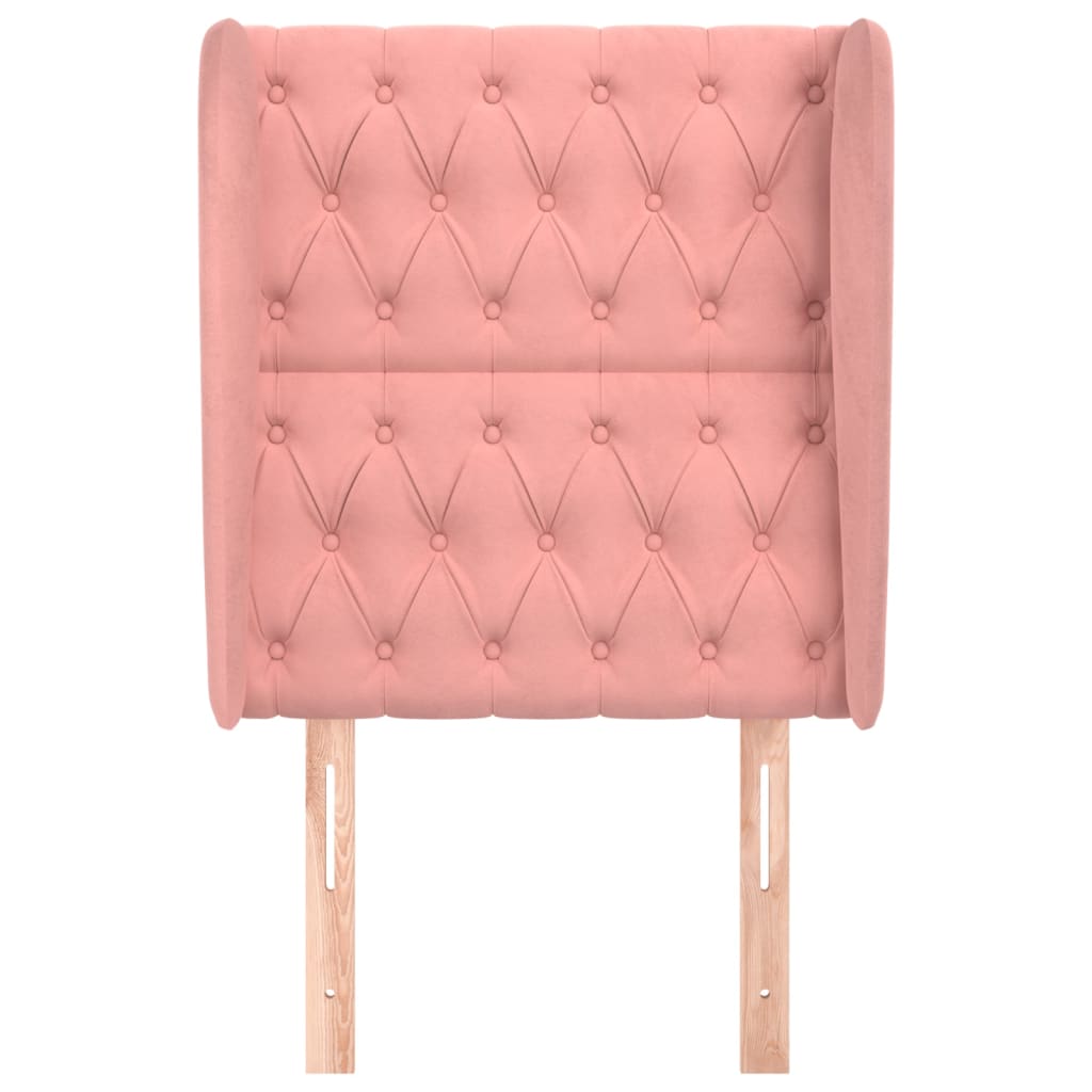 Tête de lit avec oreilles Rose 83x23x118/128 cm Velours - XIOS