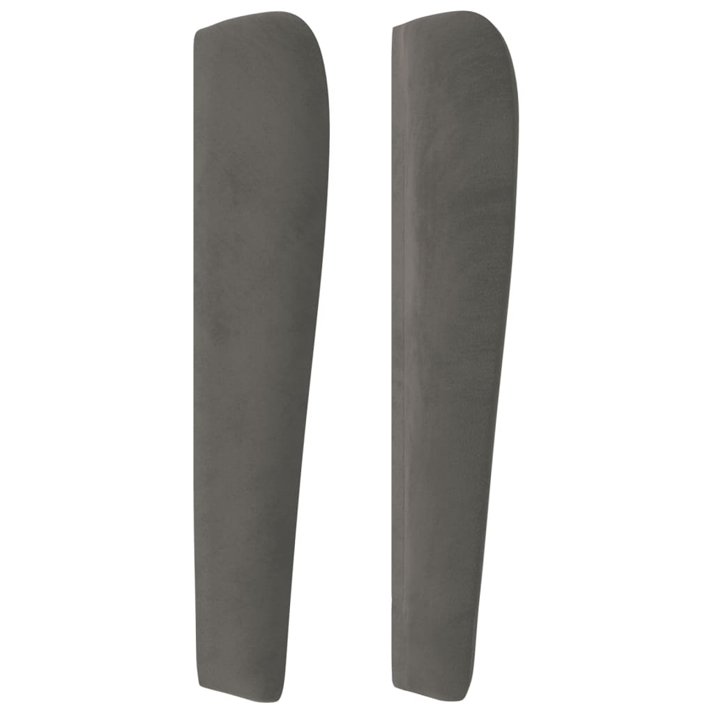 Tête de lit avec oreilles Gris foncé 203x23x118/128 cm Velours - XIOS