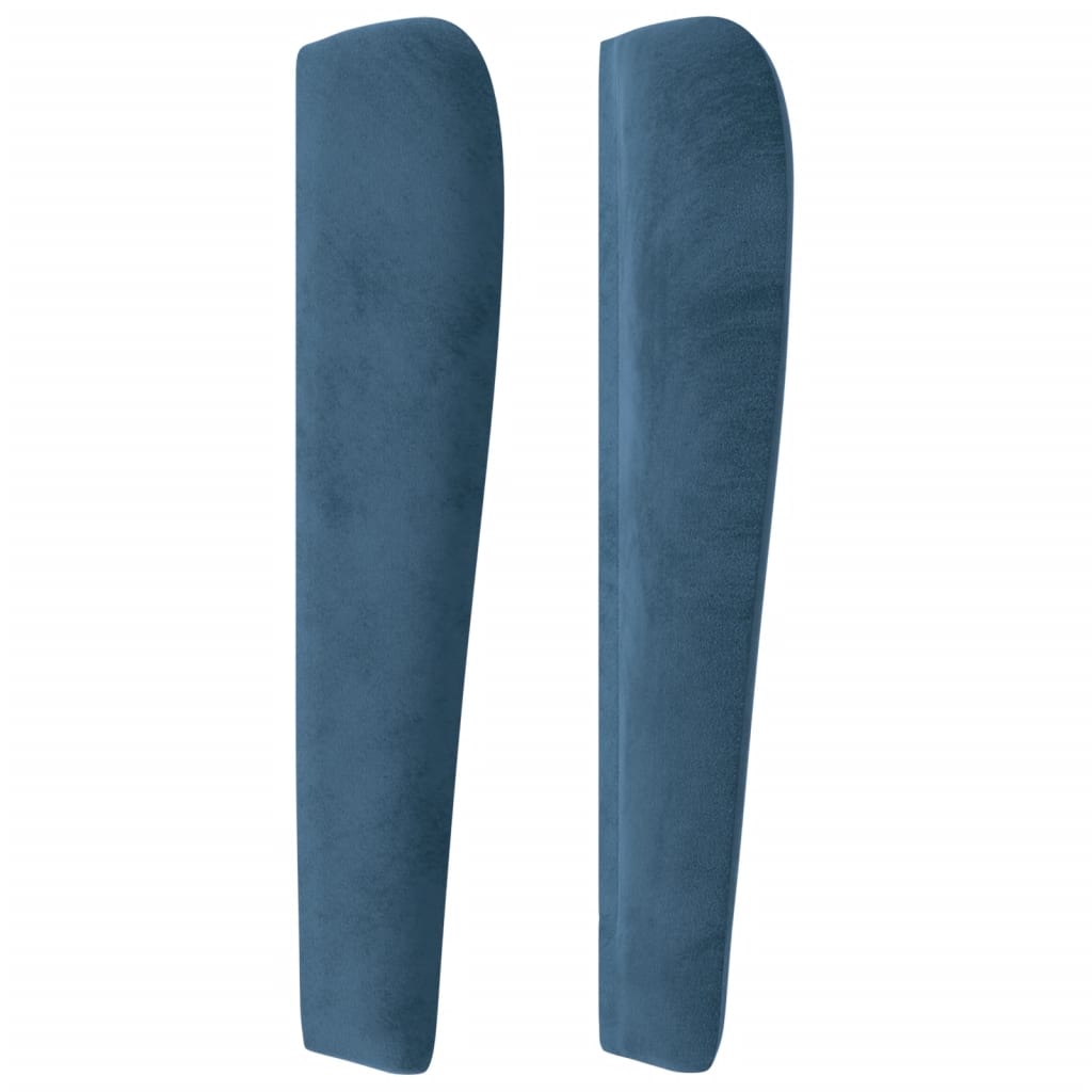 Tête de lit avec oreilles Bleu foncé 203x23x118/128 cm Velours - XIOS