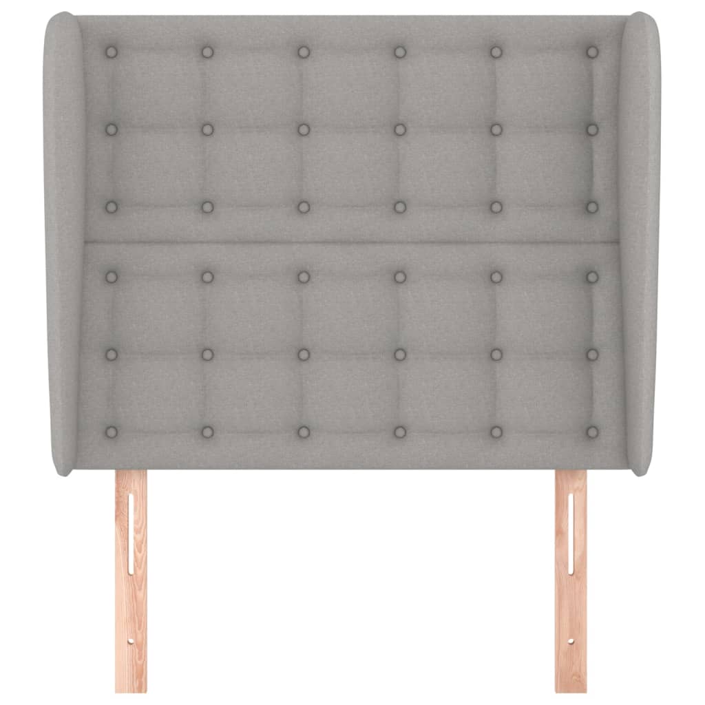 Tête de lit avec oreilles Gris clair 83x23x118/128 cm Tissu - XIOS
