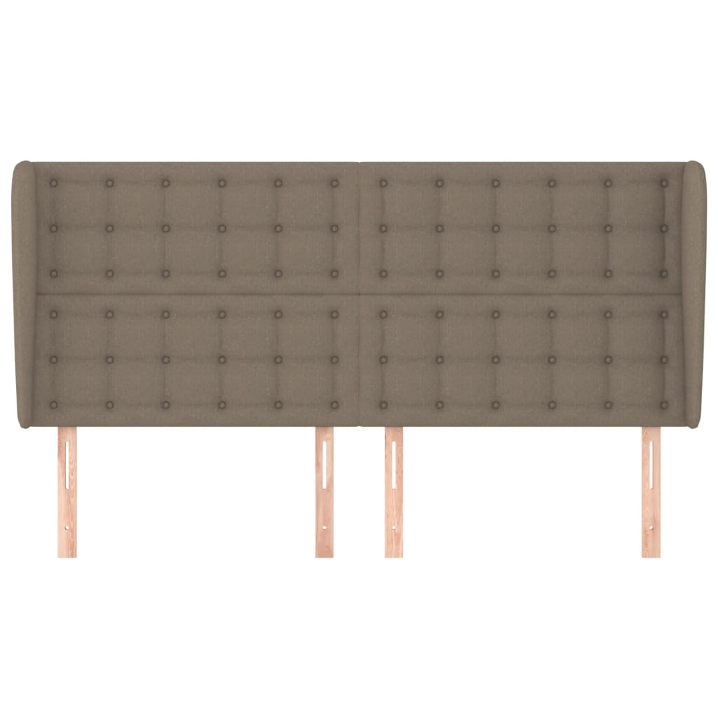 Tête de lit avec oreilles Taupe 183x23x118/128 cm Tissu - XIOS