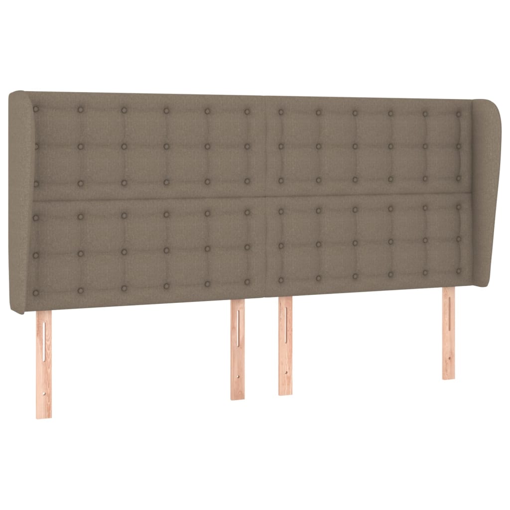 Tête de lit avec oreilles Taupe 203x23x118/128 cm Tissu - XIOS