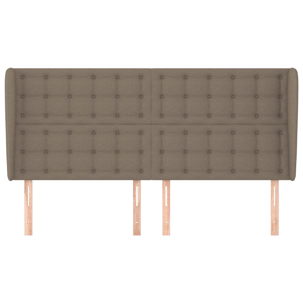 Tête de lit avec oreilles Taupe 203x23x118/128 cm Tissu - XIOS