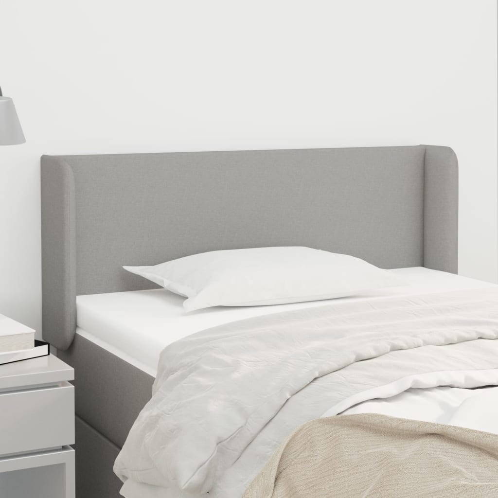 Tête de lit avec oreilles Gris clair 83x16x78/88 cm Tissu - XIOS