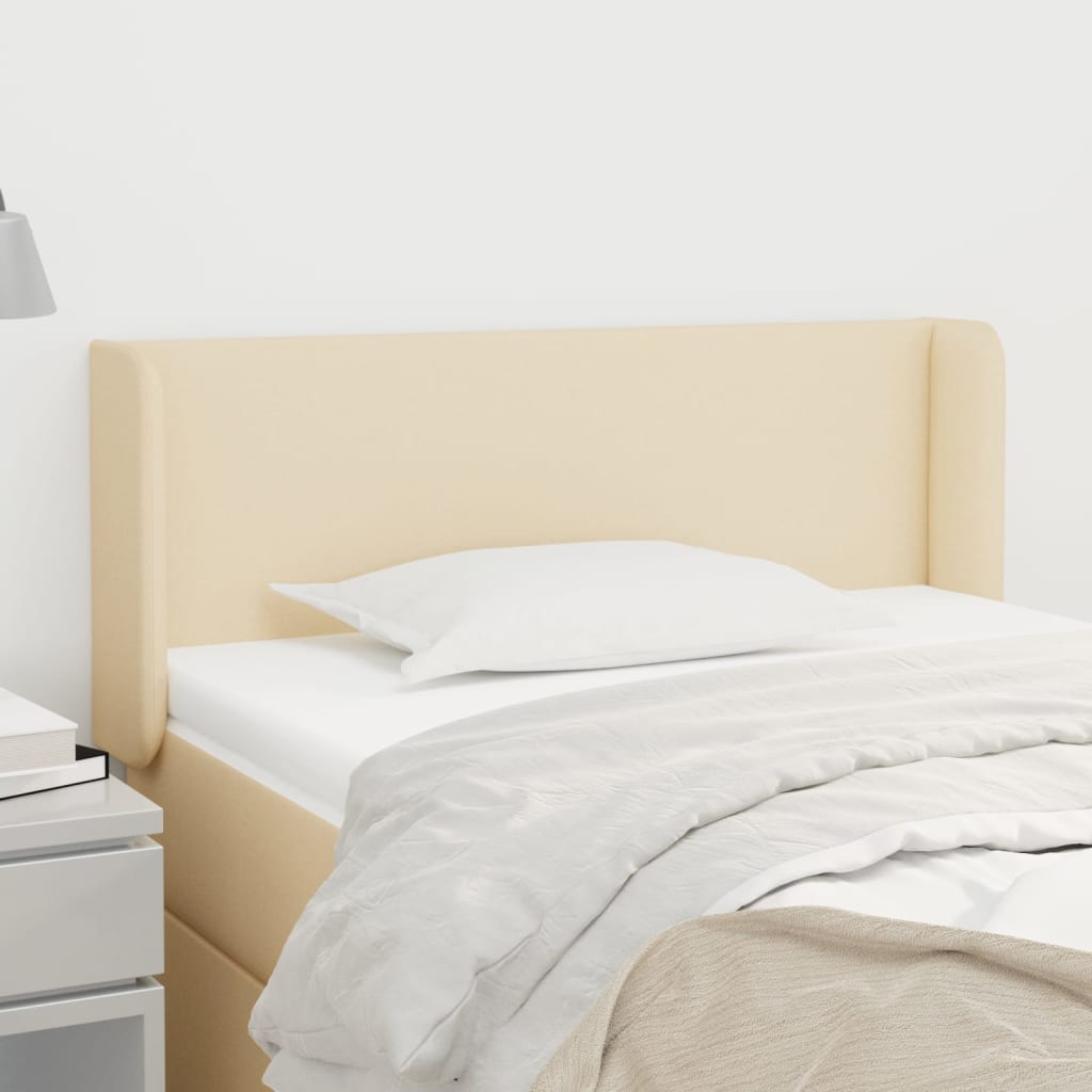 Tête de lit avec oreilles Crème 83x16x78/88 cm Tissu - XIOS