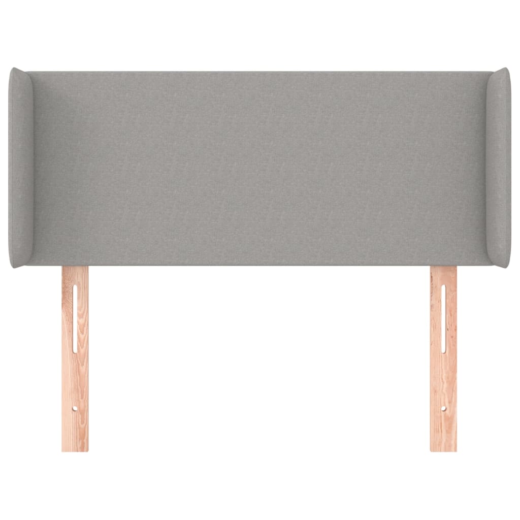 Tête de lit avec oreilles Gris clair 93x16x78/88 cm Tissu - XIOS