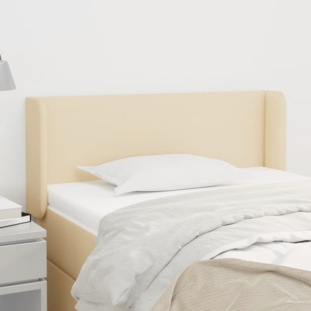 Tête de lit avec oreilles Crème 103x16x78/88 cm Tissu - XIOS