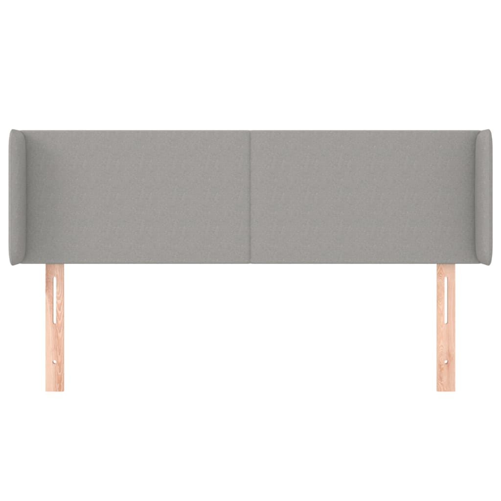 Tête de lit avec oreilles Gris clair 147x16x78/88 cm Tissu - XIOS