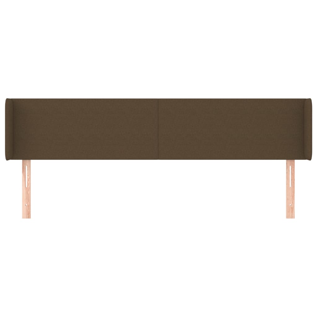 Tête de lit avec oreilles Marron Foncé 163x16x78/88 cm Tissu - XIOS
