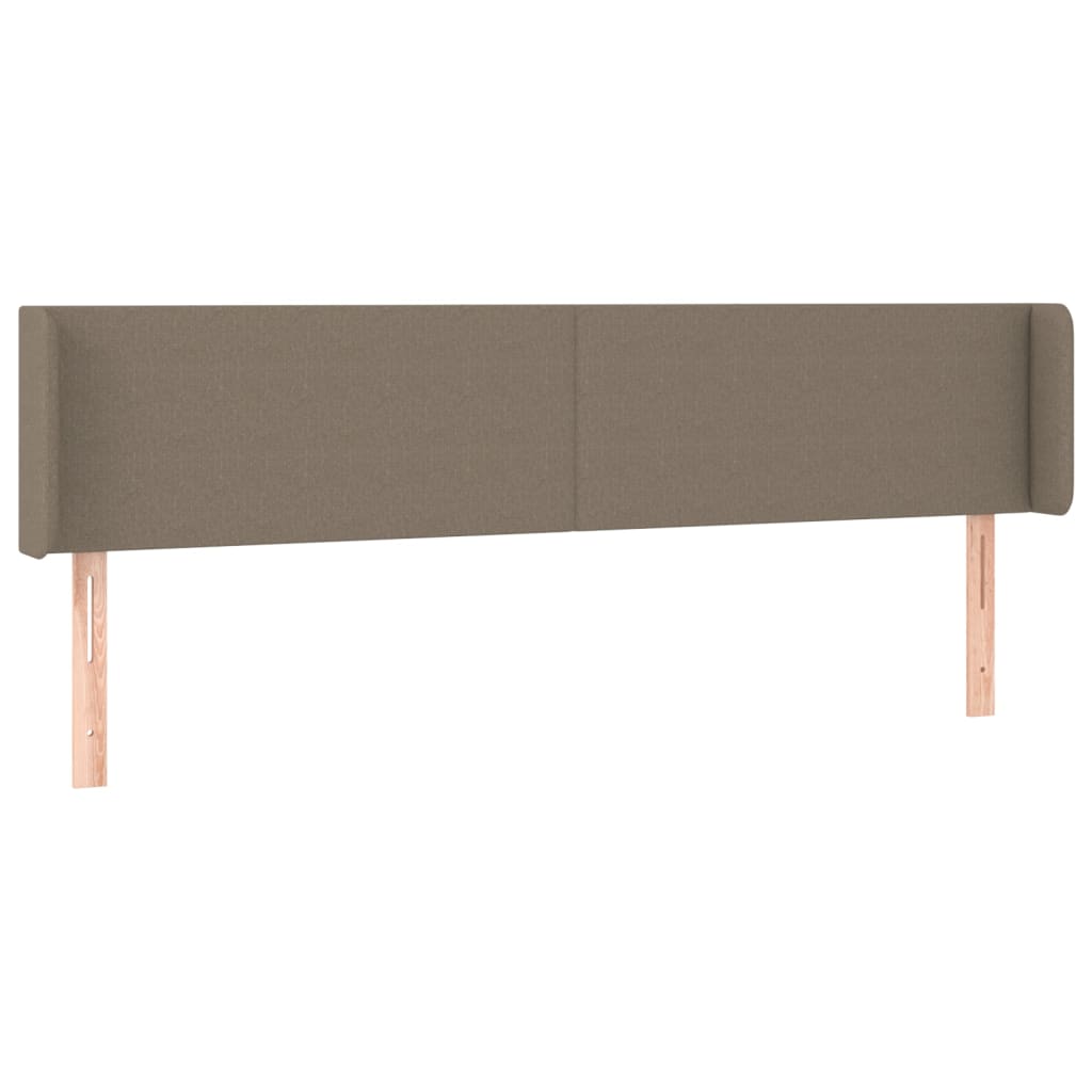 Tête de lit avec oreilles Taupe 163x16x78/88 cm Tissu Têtes et pieds de lit vidaXL   