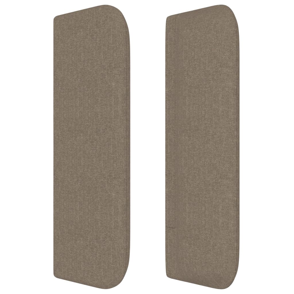 Tête de lit avec oreilles Taupe 163x16x78/88 cm Tissu Têtes et pieds de lit vidaXL   
