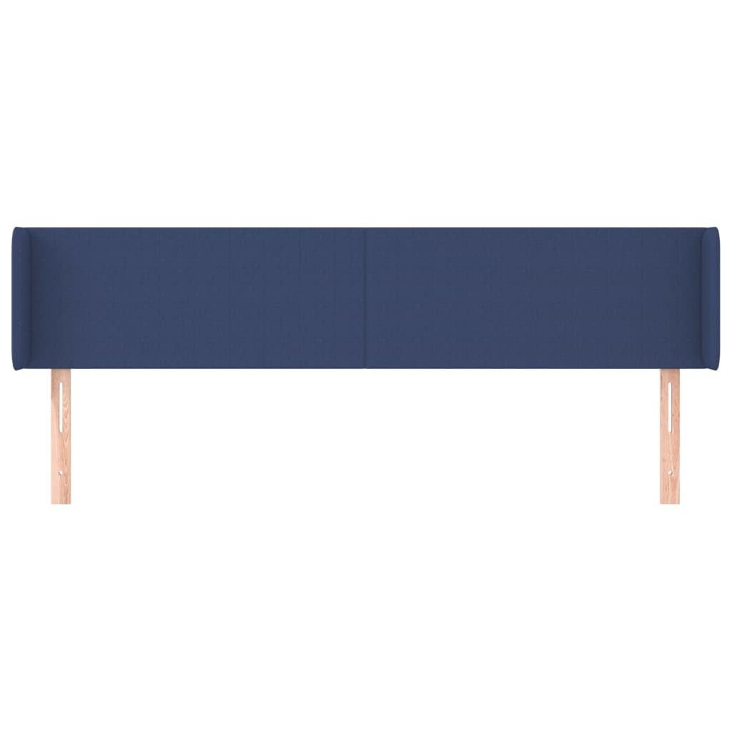 Tête de lit avec oreilles Bleu 163x16x78/88 cm Tissu - XIOS