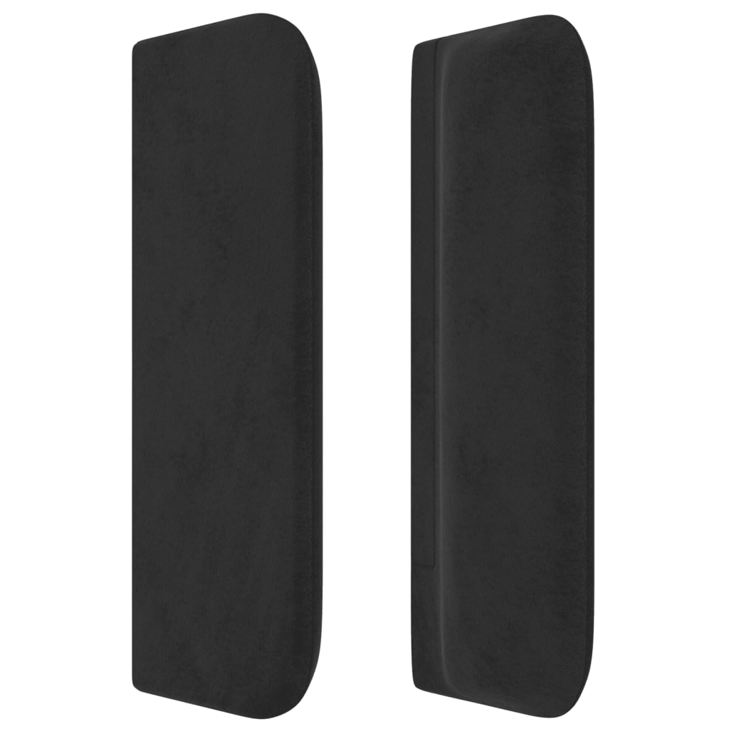 Tête de lit avec oreilles Noir 103x16x78/88 cm Velours - XIOS