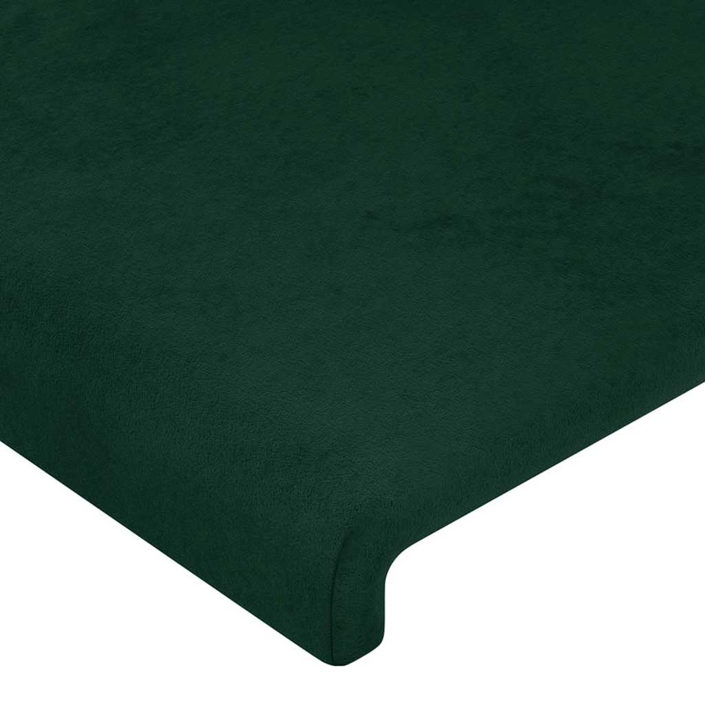 Tête de lit avec oreilles Vert foncé 183x16x78/88 cm Velours - XIOS