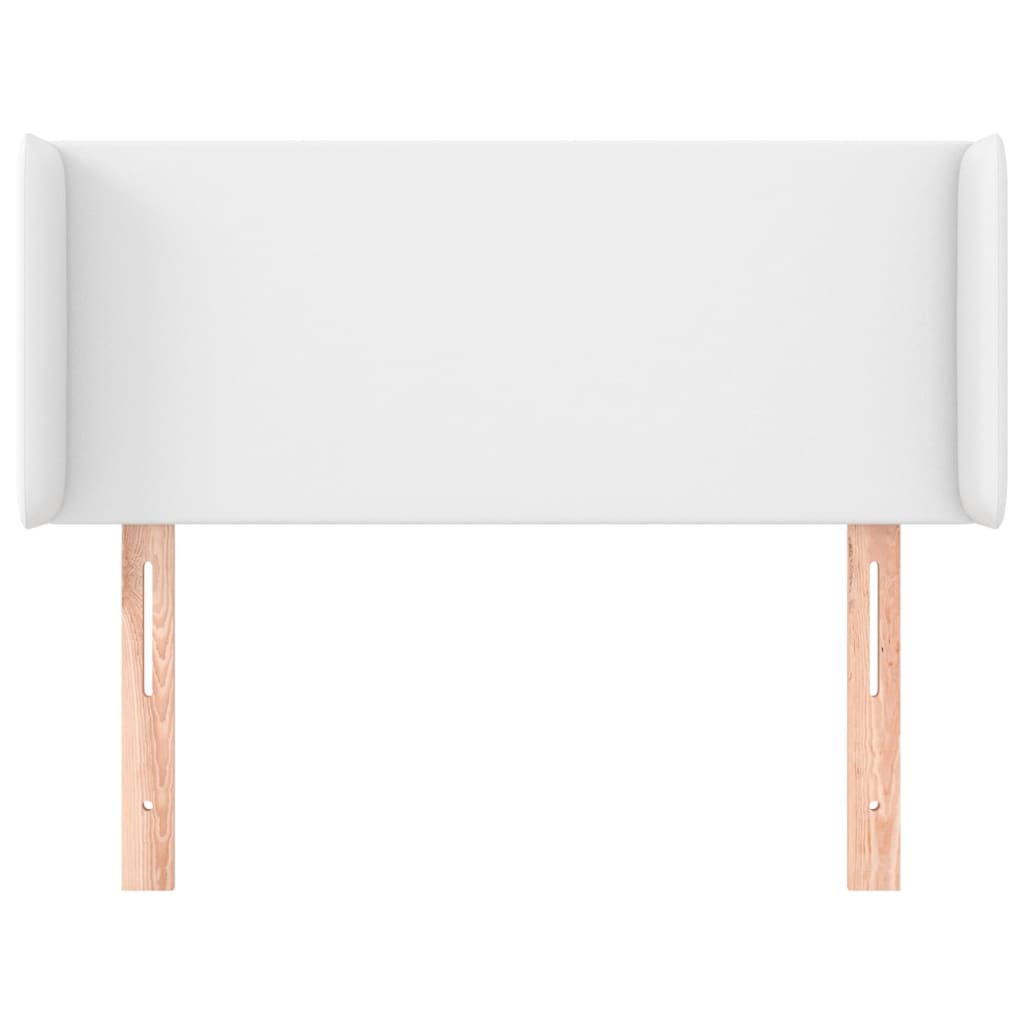 Tête de lit avec oreilles Blanc 93x16x78/88 cm Similicuir - XIOS