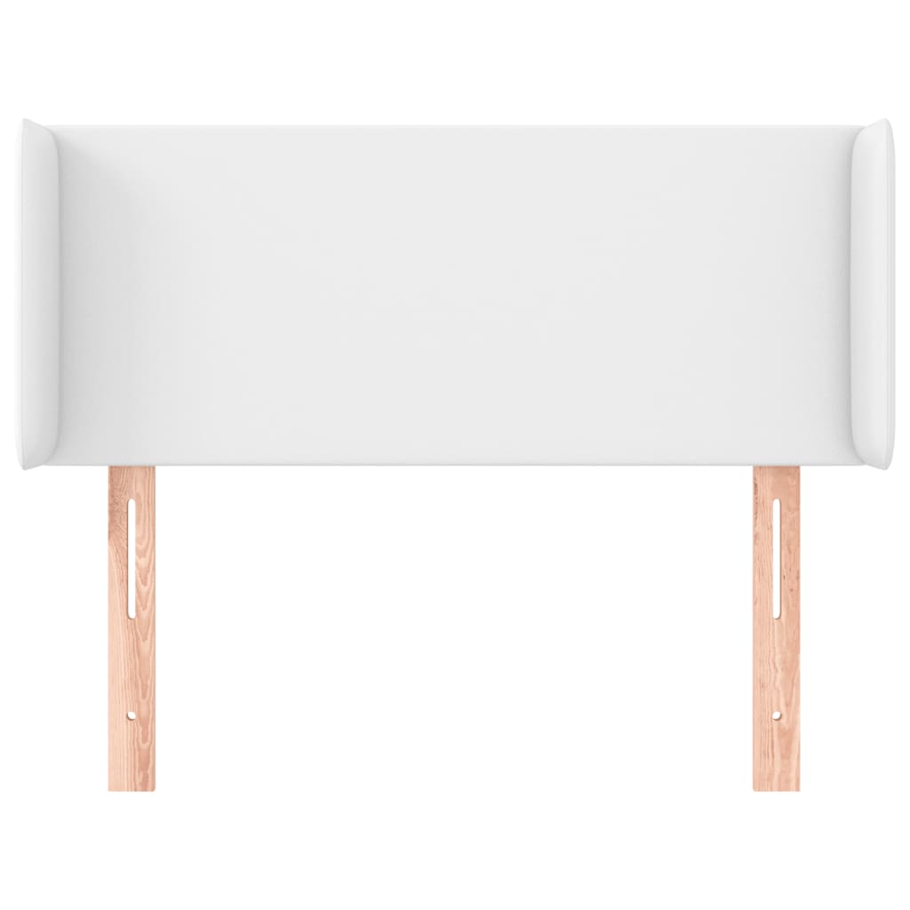 Tête de lit avec oreilles Blanc 103x16x78/88 cm Similicuir - XIOS