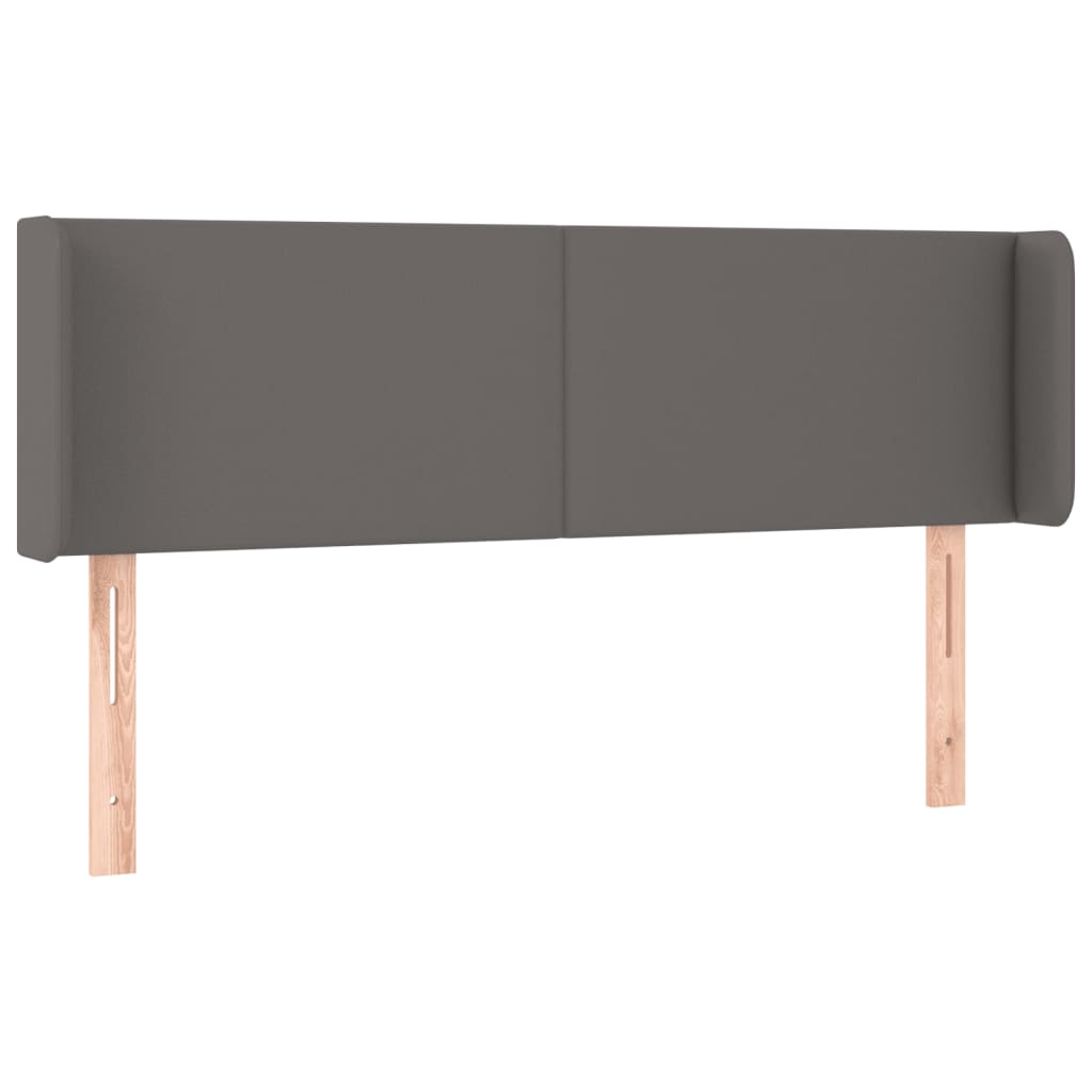 Tête de lit avec oreilles Gris 147x16x78/88 cm Similicuir - XIOS