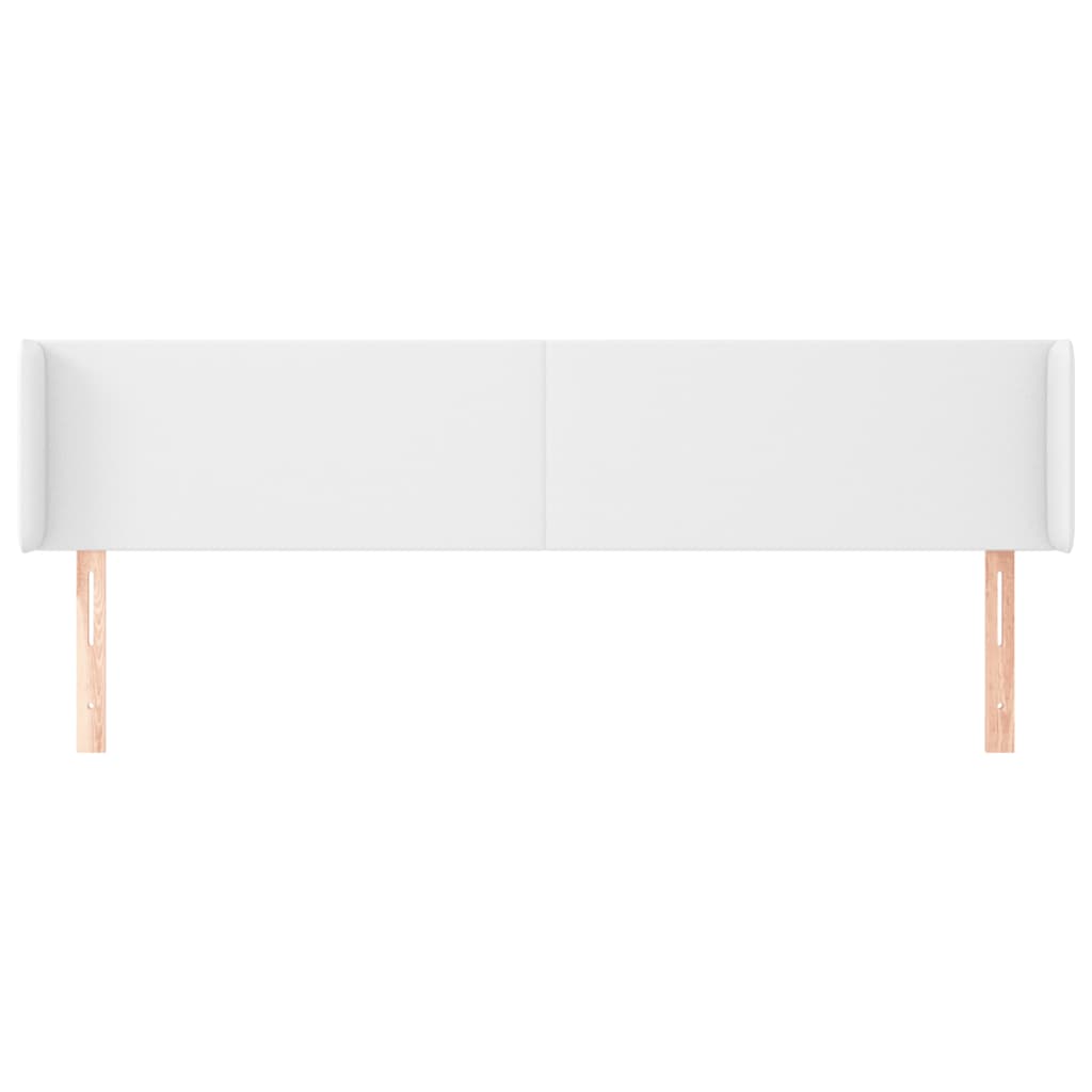 Tête de lit avec oreilles Blanc 183x16x78/88 cm Similicuir - XIOS