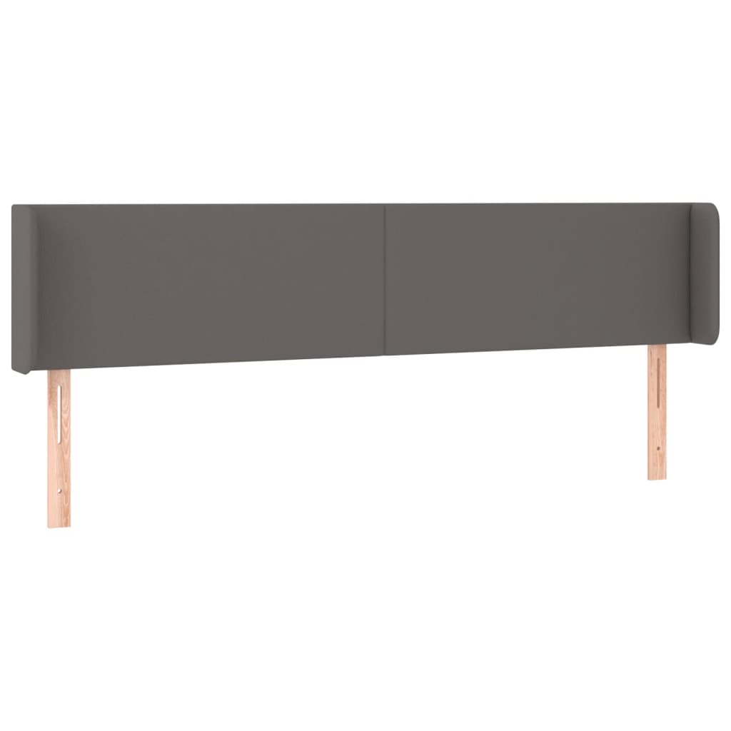 Tête de lit avec oreilles Gris 203x16x78/88 cm Similicuir - XIOS