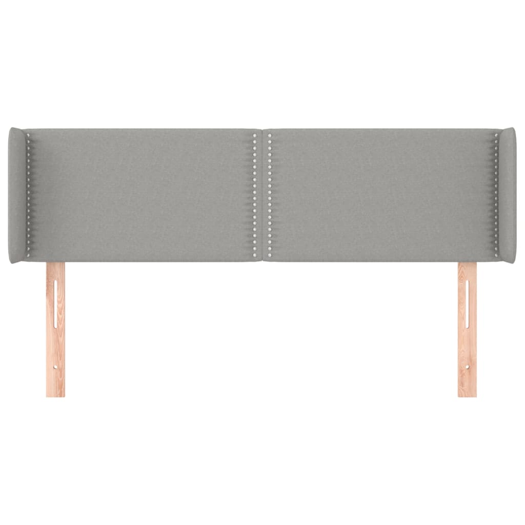 Tête de lit avec oreilles Gris clair 147x16x78/88 cm Tissu - XIOS