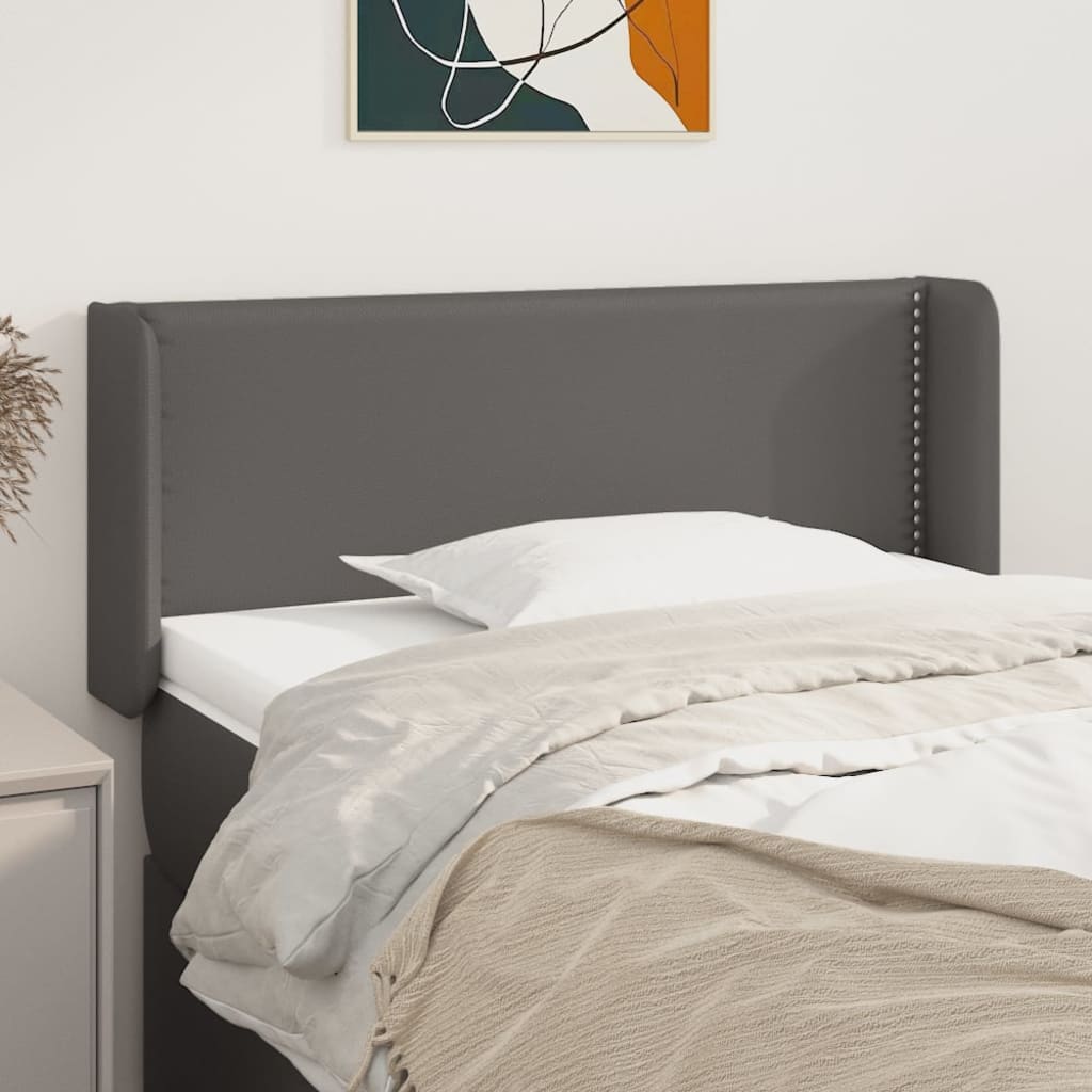 Tête de lit avec oreilles Gris 83x16x78/88 cm Similicuir - XIOS
