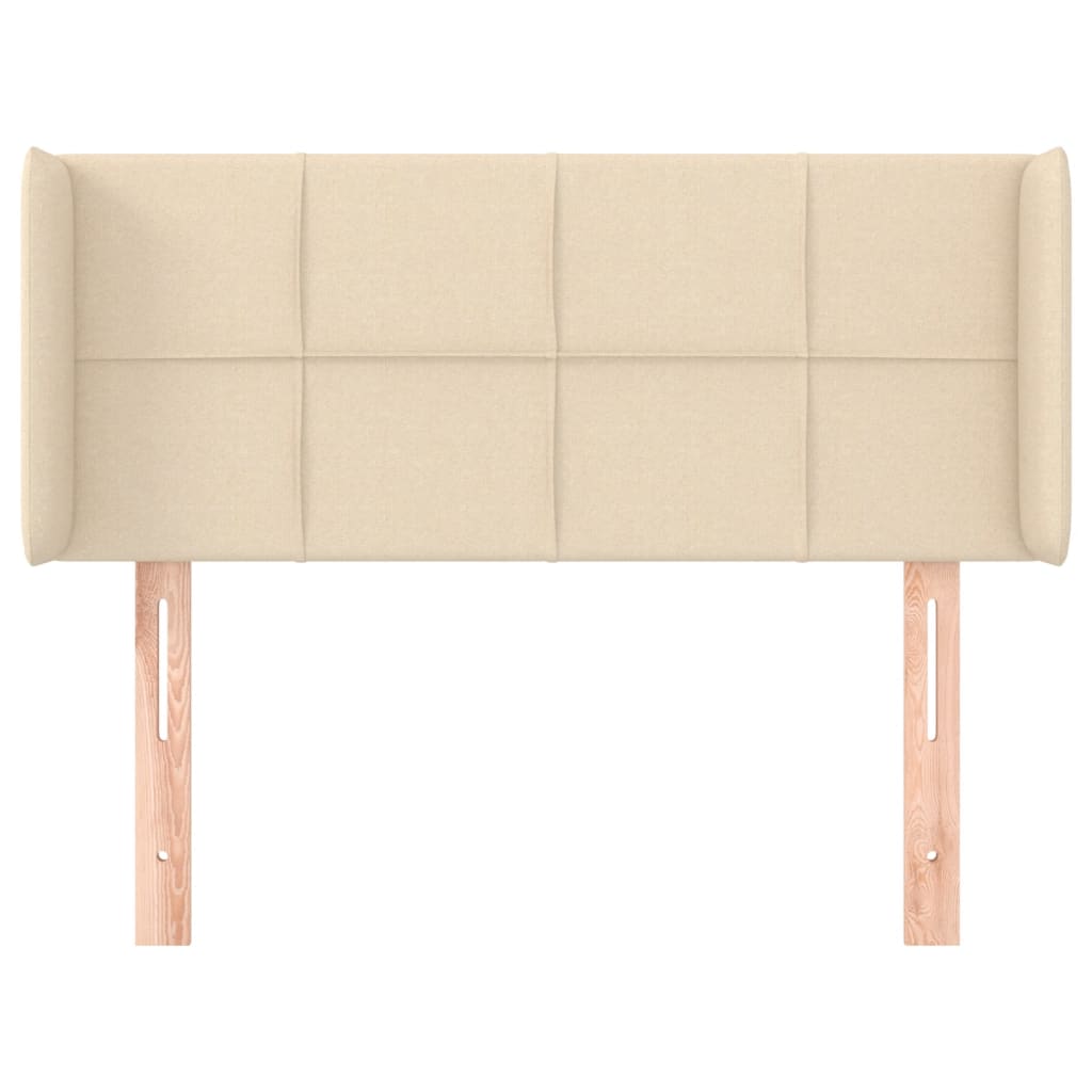 Tête de lit avec oreilles Crème 83x16x78/88 cm Tissu - XIOS