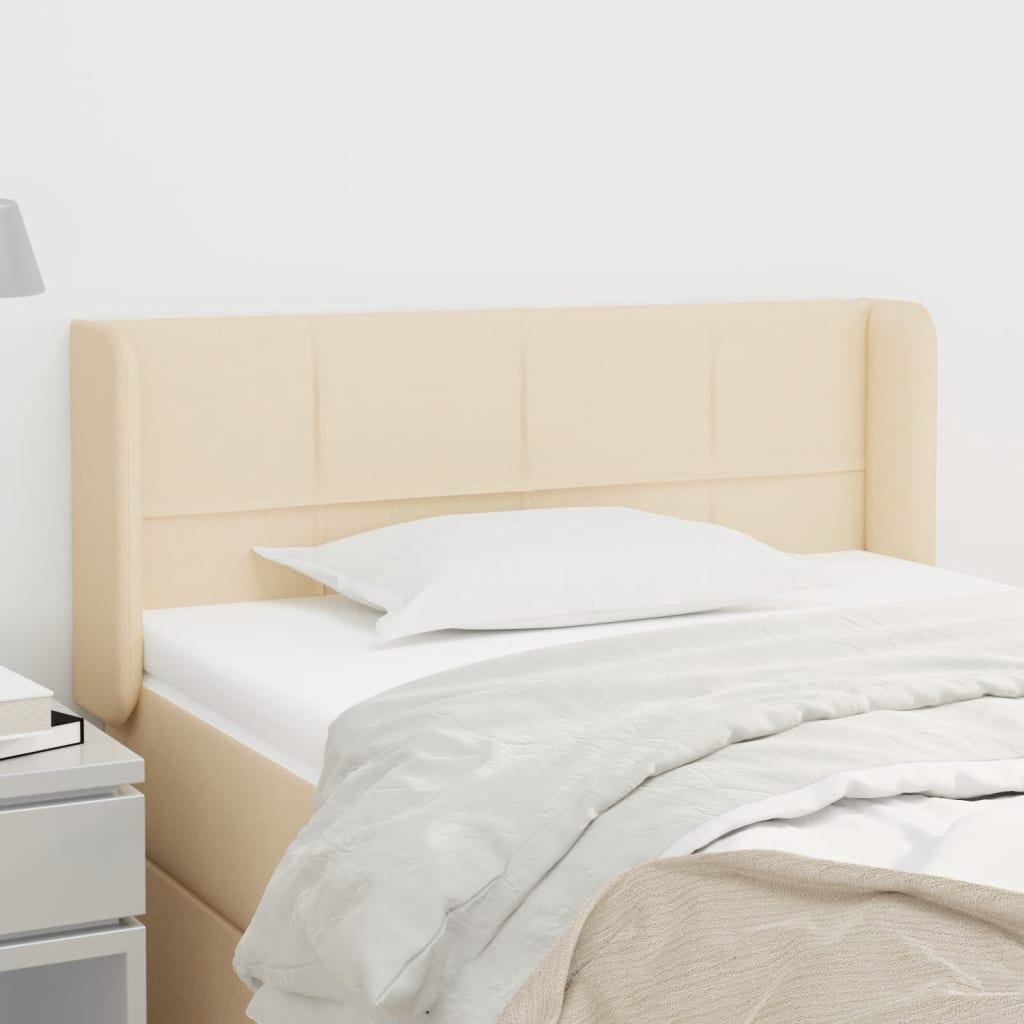 Tête de lit avec oreilles Crème 83x16x78/88 cm Tissu - XIOS