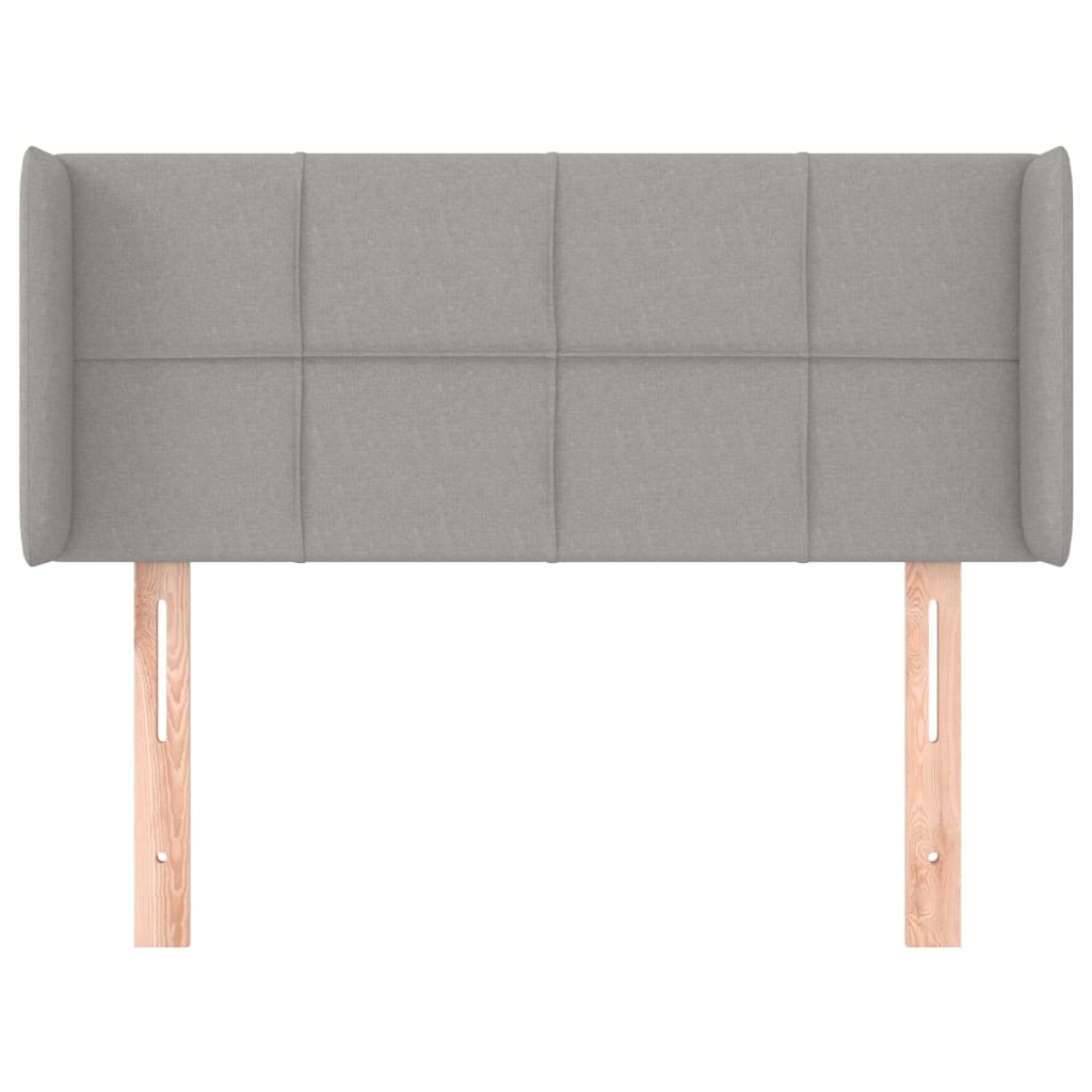 Tête de lit avec oreilles Gris clair 93x16x78/88 cm Tissu - XIOS
